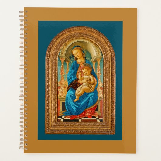 Botticelli (1445-1510) Madonna en kind op de troon Planner (Voorkant)