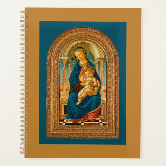 Botticelli (1445-1510) Madonna en kind op de troon Planner (Voorkant)