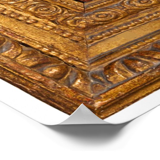 Botticelli (1445-1510) Madonna en kind op de troon Poster (Hoek)