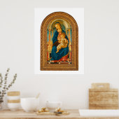 Botticelli (1445-1510) Madonna en kind op de troon Poster (Keuken)