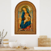 Botticelli (1445-1510) Madonna en kind op de troon Poster (Keuken)
