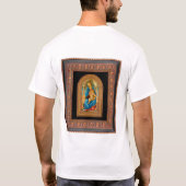 Botticelli (1445-1510) Madonna en kind op de troon T-shirt (Achterkant)