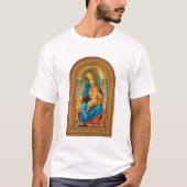 Botticelli (1445-1510) Madonna en kind op de troon T-shirt (Voorkant)