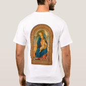Botticelli (1445-1510) Madonna en kind op de troon T-shirt (Achterkant)