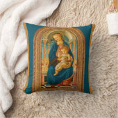 Botticelli (1445-1510) Madonna en Kind op een Troo Kussen (Deken)