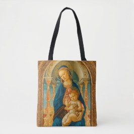 Botticelli (1445-1510) Madonna & Kind op Troon Tote Bag