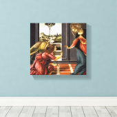 Botticelli-aankondiging Canvas Afdruk (Insitu (Houten vloer))