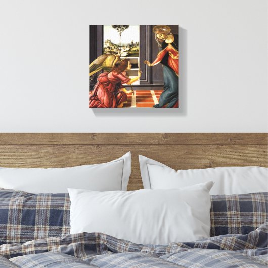 Botticelli-aankondiging Canvas Afdruk (Insitu (Slaapkamer))