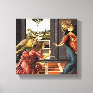 Botticelli-aankondiging Canvas Afdruk