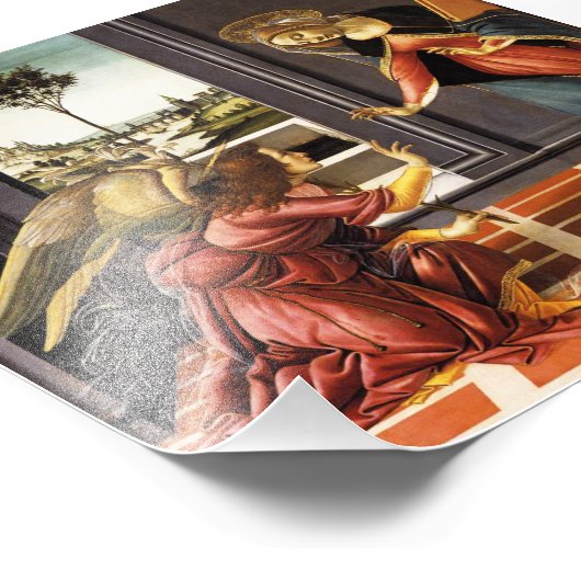 Botticelli-aankondiging Foto Afdruk (Hoek)