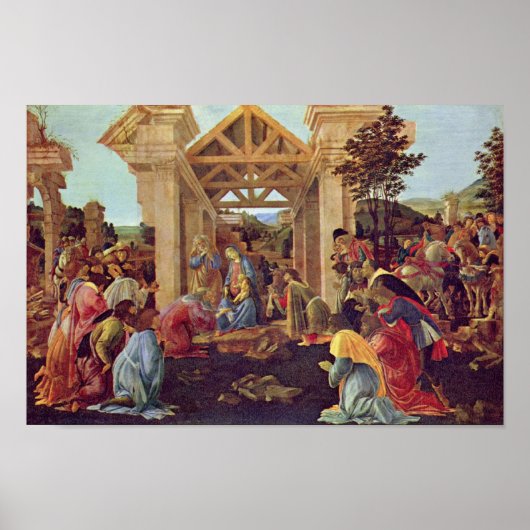 Botticelli-Adoration of the Magi (Washington) Poster (Voorkant)