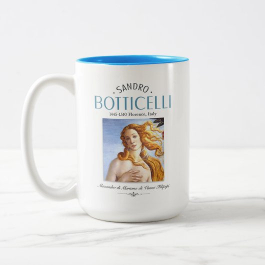 Botticelli Birth of Venus Painting and Painter Bio Tweekleurige Koffiemok (Links)