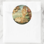 Botticelli Birth of Venus Renaissance Art Painting Ronde Sticker (Tas)