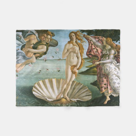Botticelli Birth of Venus Renaissance Fine Art Fleece Deken (Voorkant (Horizontaal))