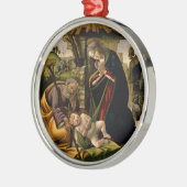 Botticelli ~ De aanbidding van het Christuskind ~ Metalen Ornament (Links)