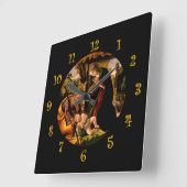 Botticelli ~ De aanbidding van het Christuskind ~ Vierkante Klok (Hoek)
