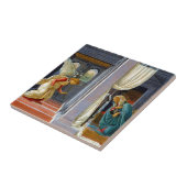 Botticelli De aankondiging Tegeltje (Zijkant)