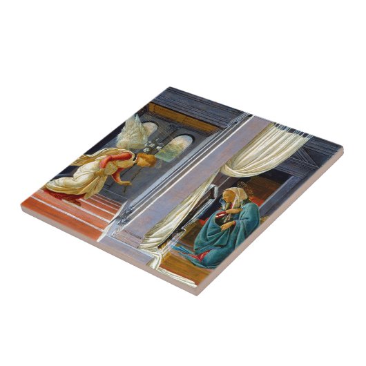 Botticelli De aankondiging Tegeltje (Zijkant)