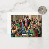 Botticelli - De afkomst van de Heilige Ghost Notitiekaartje (Voorkant / Achterkant in situ)