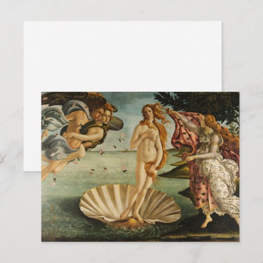 Botticelli De geboorte van het Briefkaart van Venu (Voorkant / Achterkant)
