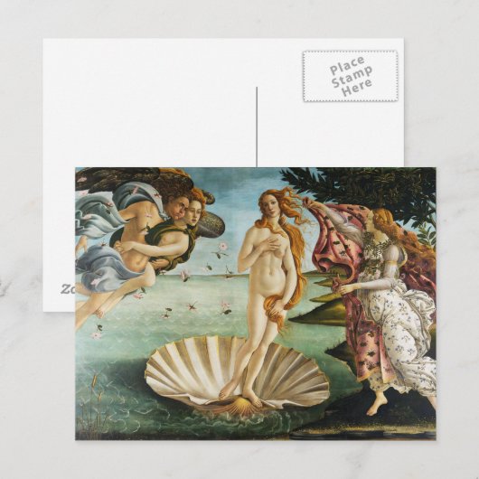 BOTTICELLI - De geboorte van Venus 1483 Briefkaart (Voorkant / Achterkant)