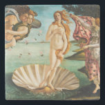 BOTTICELLI - De geboorte van Venus 1483 Stenen Onderzetter<br><div class="desc">BOTTICELLI - De geboorte van Venus 1483. Tempera op Canvas; reproductie</div>