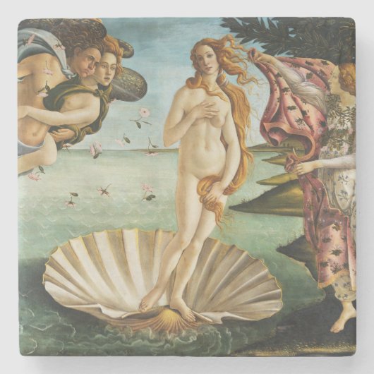 BOTTICELLI - De geboorte van Venus 1483 Stenen Onderzetter (Voorkant)