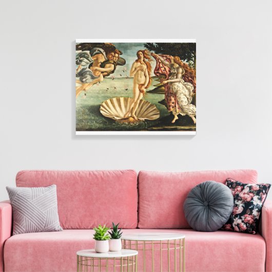 Botticelli - de geboorte van Venus Canvas Afdruk (Insitu (Woonkamer))