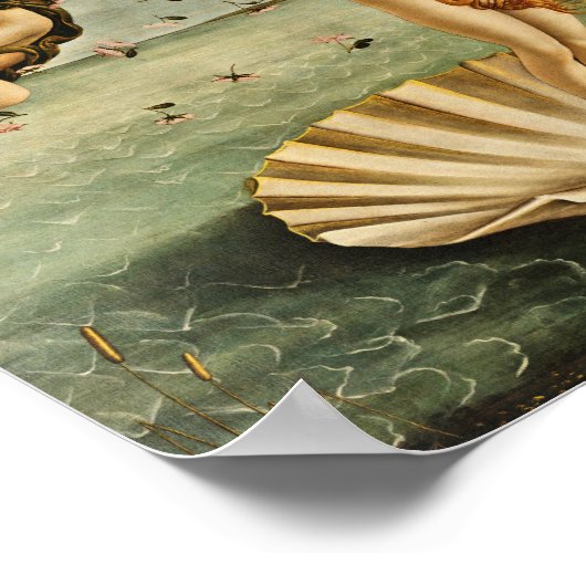 Botticelli - de geboorte van Venus Poster (Hoek)