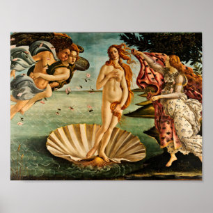 Botticelli - de geboorte van Venus Poster