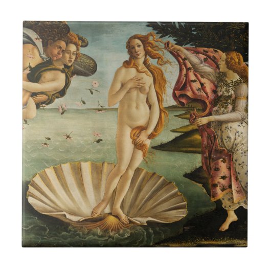 Botticelli De geboorte van Venus Tile Tegeltje (Voorkant)