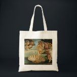 Botticelli De geboorte van Venus Tote Bag<br><div class="desc">Botticelli De geboorte van Venus. Tempera op canvas vanaf 1486. Eenvoudig een van de meest erkende kunstwerken ter wereld, Sandro Botticelli's The Birth of Venus is een dynamisch mythologisch schilderij met de godin Venus die volledig uit de golven is ontstaan en die op een zee schil staat die door de...</div>