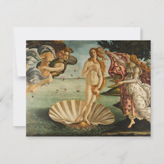 Botticelli De geboorte van Venus-uitnodigingen Kaart (Voorkant)