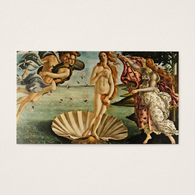 Botticelli - de geboorte van Venus Visitekaartje (Voorkant)