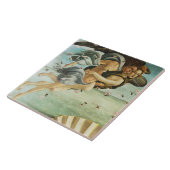 Botticelli "De Geboorte van Venus - Zephyr & Chlor Tegeltje (Zijkant)