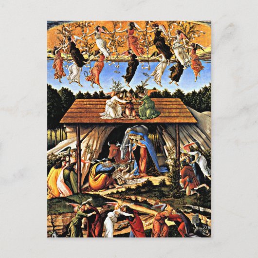 Botticelli - De mystieke Nativiteit Briefkaart (Voorkant)