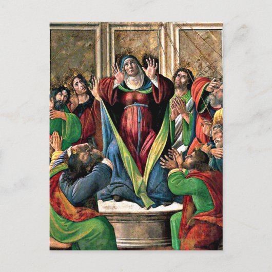 Botticelli - De nederdaling van de Heilige Geest Briefkaart (Voorkant)