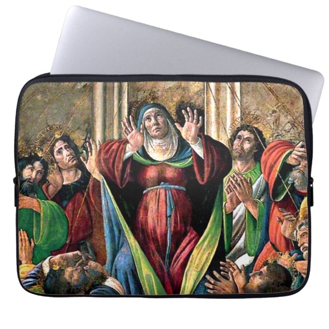 Botticelli - De nederdaling van de Heilige Geest Laptop Sleeve (Voorkant)