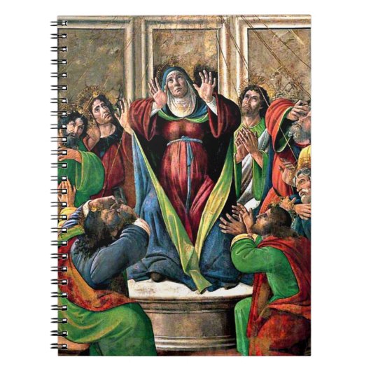Botticelli - De nederdaling van de Heilige Geest Notitieboek (Voorkant)