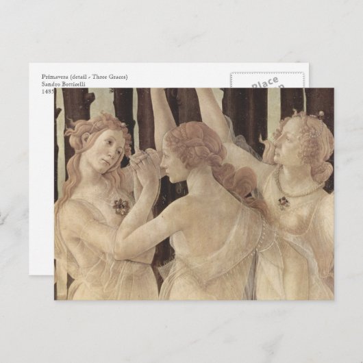 Botticelli Drie vereert Briefkaart (Voorkant / Achterkant)