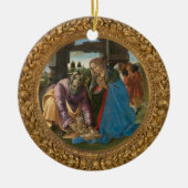 Botticelli Geboorte Maagd Maria Kind Sint Jozef Keramisch Ornament (Voorkant)