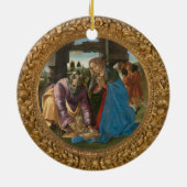 Botticelli Geboorte Maagd Maria Kind Sint Jozef Keramisch Ornament (Achterkant)