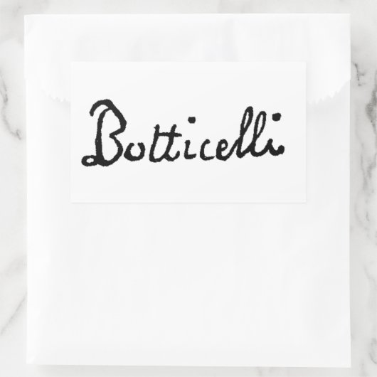 Botticelli handtekening rechthoekige sticker (Tas)