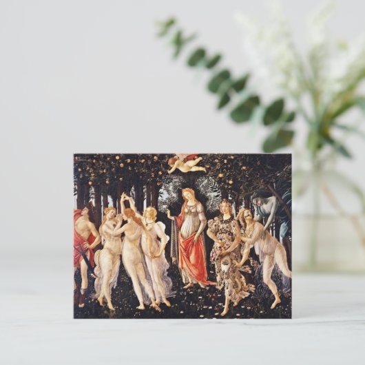 Botticelli - La Primavera Spring Briefkaart (Staand voorkant)