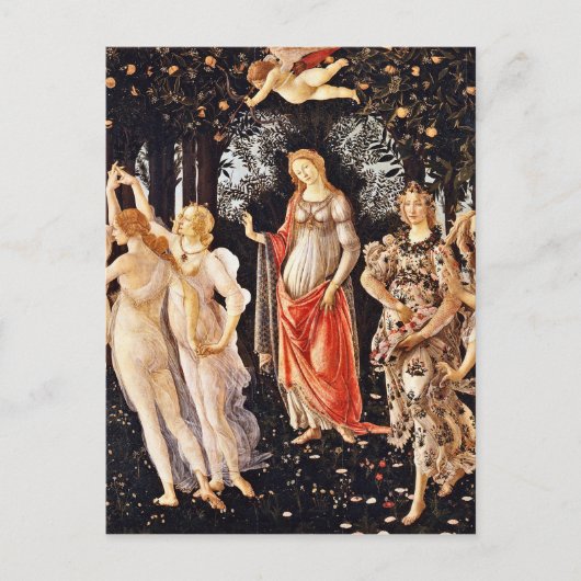 Botticelli - La Primavera Spring Briefkaart (Voorkant)