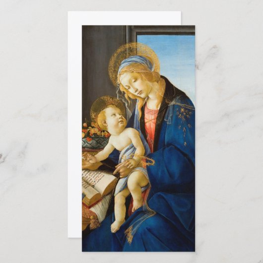 Botticelli - Maagd en kind Feestdagenkaart (Voorkant / Achterkant)