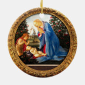 Botticelli Madonna aanbiddend Kind met Johannes de Keramisch Ornament (Achterkant)
