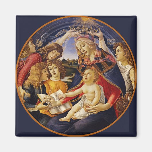 Botticelli Madonna en child Magnet (Voorkant)
