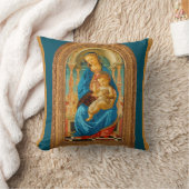 Botticelli Madonna en kind gooien kussen (Deken)