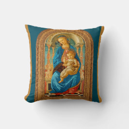 Botticelli Madonna en kind gooien kussen